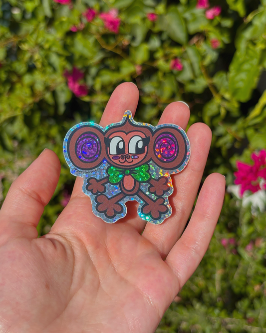 Sparkly Monkey Sticker