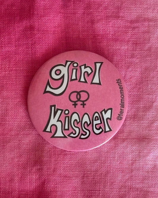 Girl Kisser Button