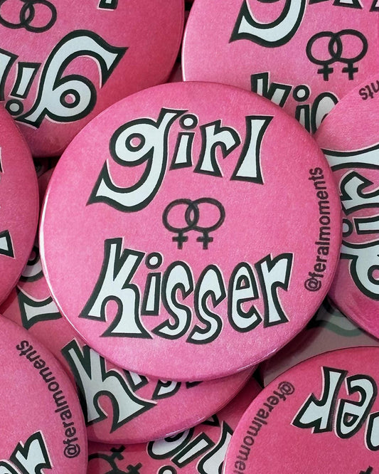 Girl Kisser Button