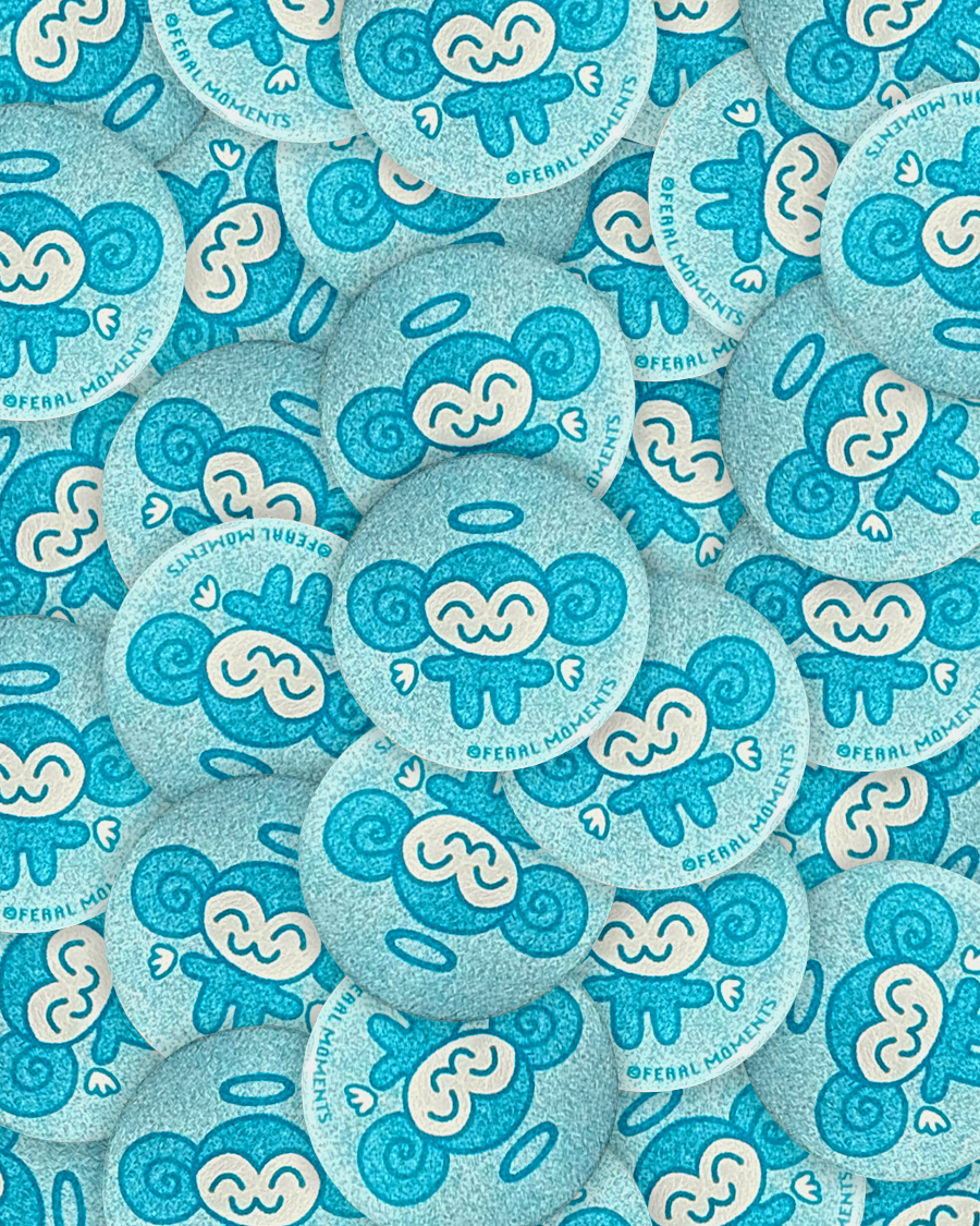 Angel + Devil Monkey Buttons