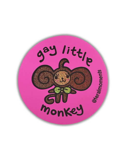Gay Little Monkey Sticker