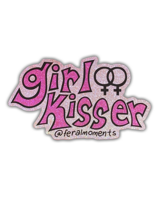 Girl Kisser Sparkly Sticker