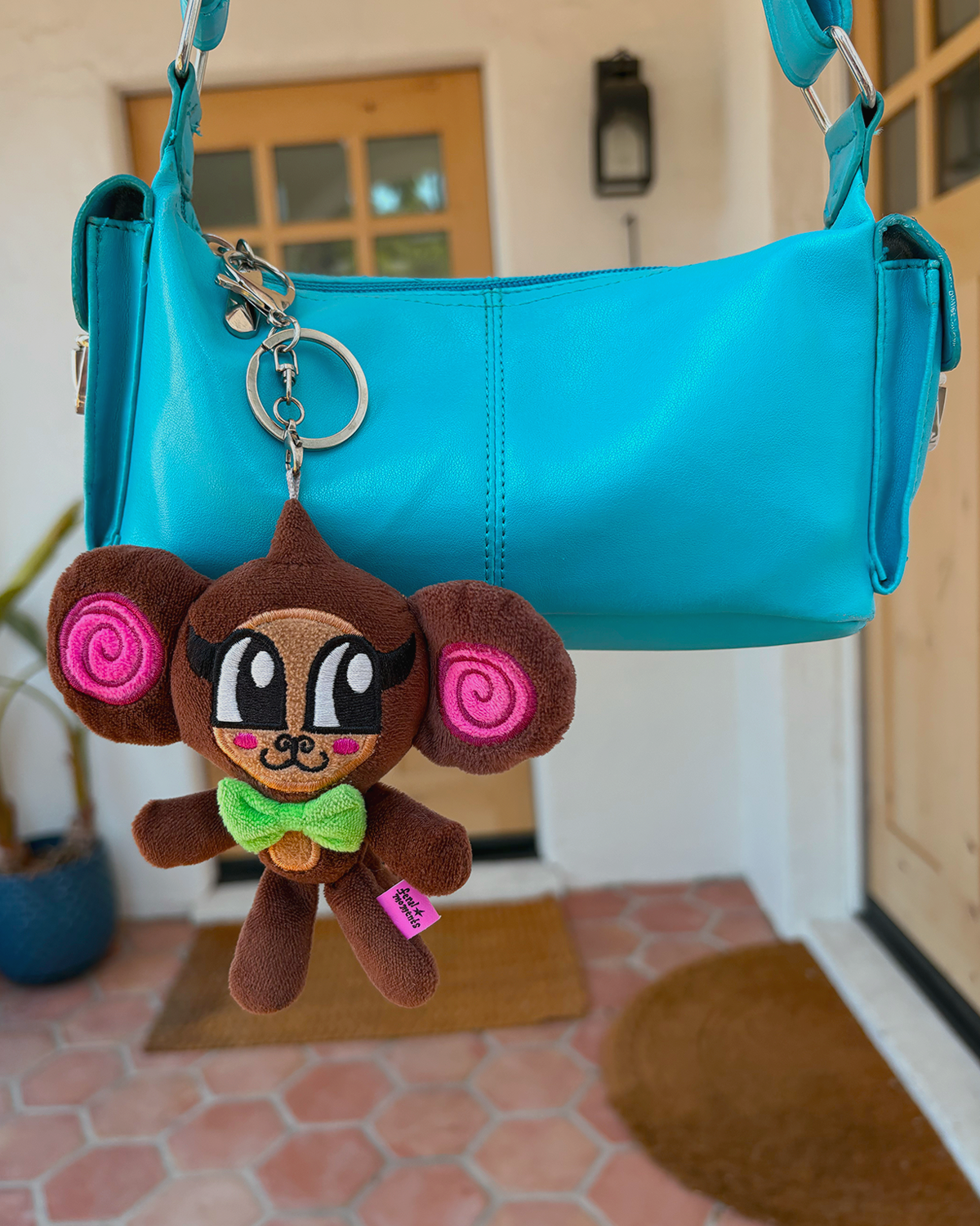 Monkey Plush Keychain