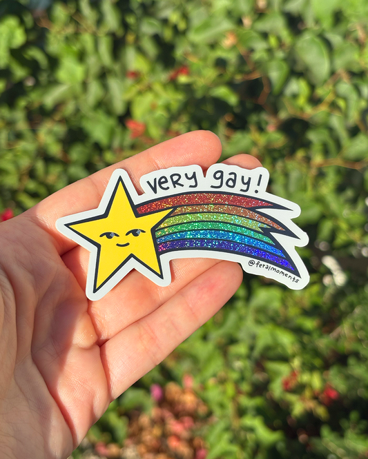 Very Gay Shooting Star Sticker