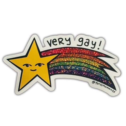 Very Gay Shooting Star Sticker
